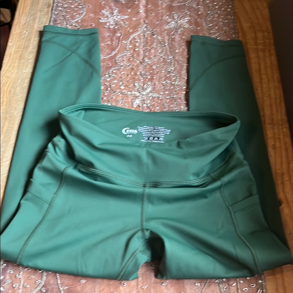 Zyia Active Pine Green Light n Tight Hi-Rise 7/8 24” Legging Size 6 8